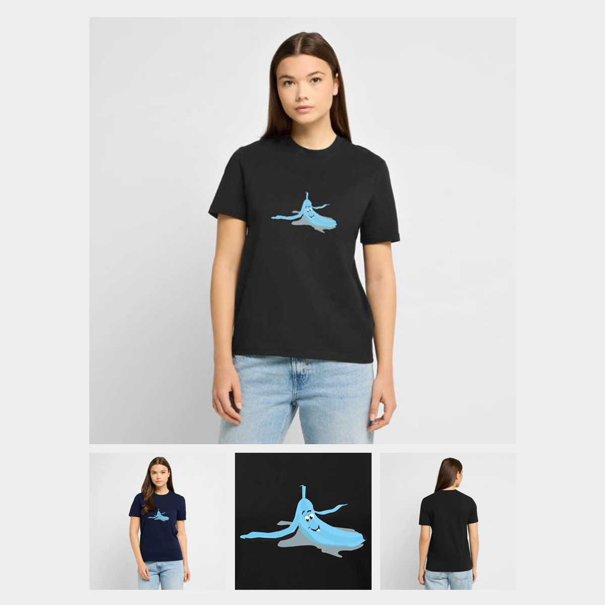 tshirt frauen augerutschte banane